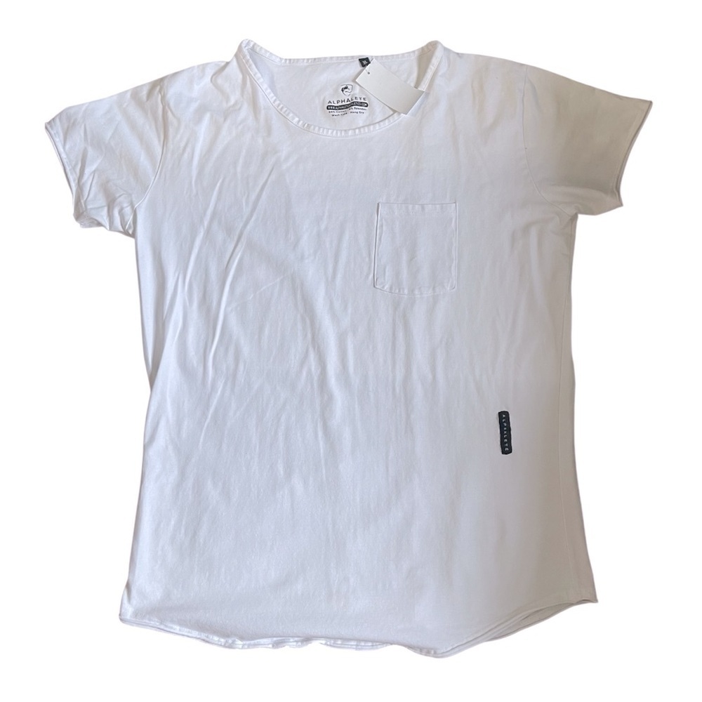 Alphalete White Pocket Tee US XL